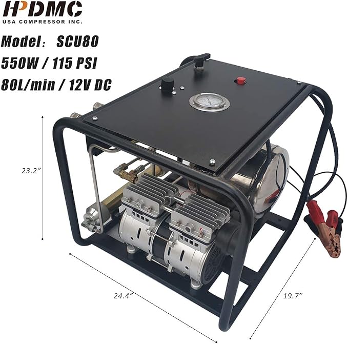 Oil-free Dive 12V 550W Air Compressor System Vacuum Pump - Image 2