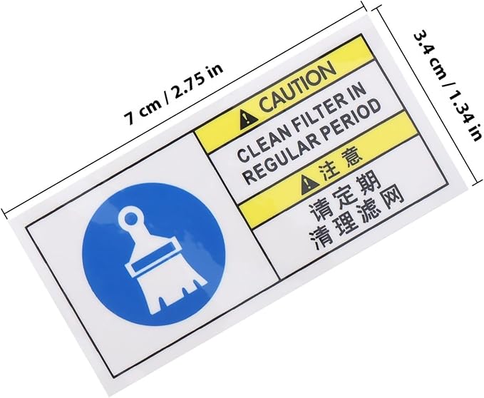 Healifty Filter Cleaning Reminder Sticker - Image 2