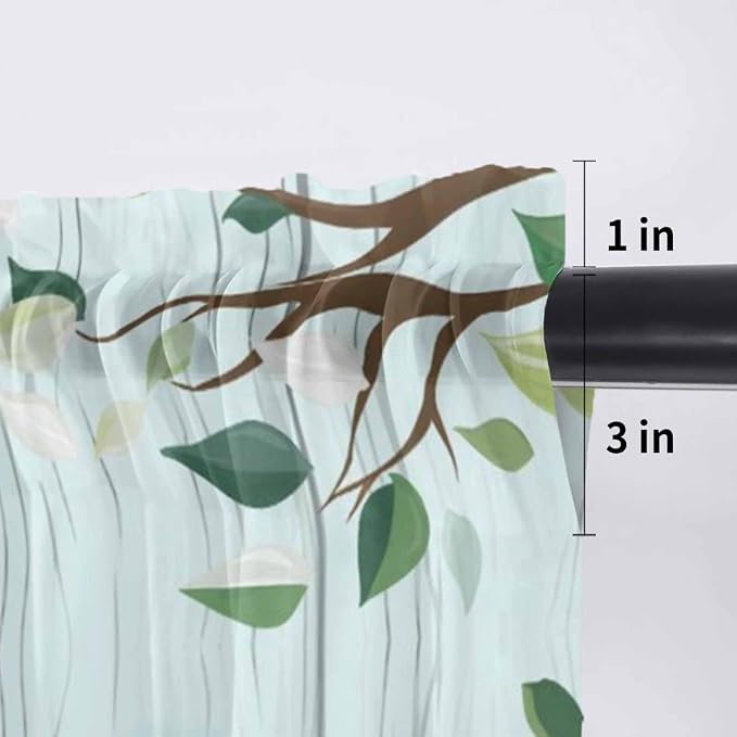 Easter Sheer Valances for Windows 42"x12", Light Filtering Kitchen Curtains - Image 7