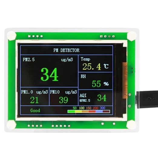 Air Quality Detector, PM2.5 Air Quality Monitor Meter Multifunctional Testing by Unknown