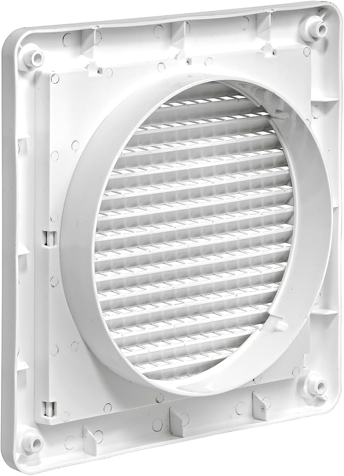 Lambro 606W-ML 6-In. White Plastic Fresh Air Intake Vent - Image 3