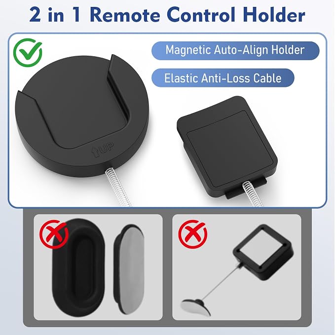 YYILIS 8.5Ft 4 Pcs Magnetic Remote Control Holder, Stretchy Remote Control - Image 3