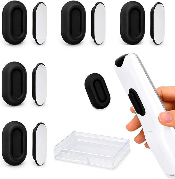 Magnetic Remote Control Holder Wall Mount, 5 Pack-Black | Drill-Free by Duesu