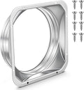 Zonon 1 Pcs 6 Inch Duct Connector Flange Metal Straight Pipe Flange Square to by Zonon