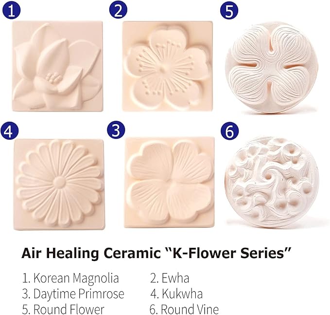 Air Purifying Healing Ceramic-Magnolia-Korean Flower Series - Image 2