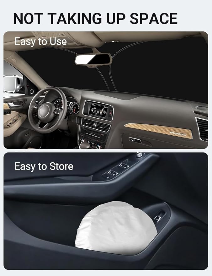 Proadsy 2026 Upgrade Front Windshield Sun Shade Foldable Sunshade Protector - Image 9