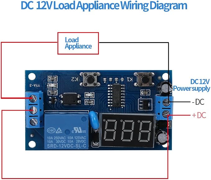 Infinite Loop Cycle Timer Module, Timer Switch Module, Adjustable LED Display - Image 2