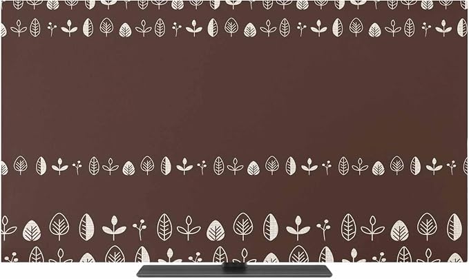 Rustic Botanical Herb on Brown Indoor TV Cover, Elastic TV Screen Protector by Unknown