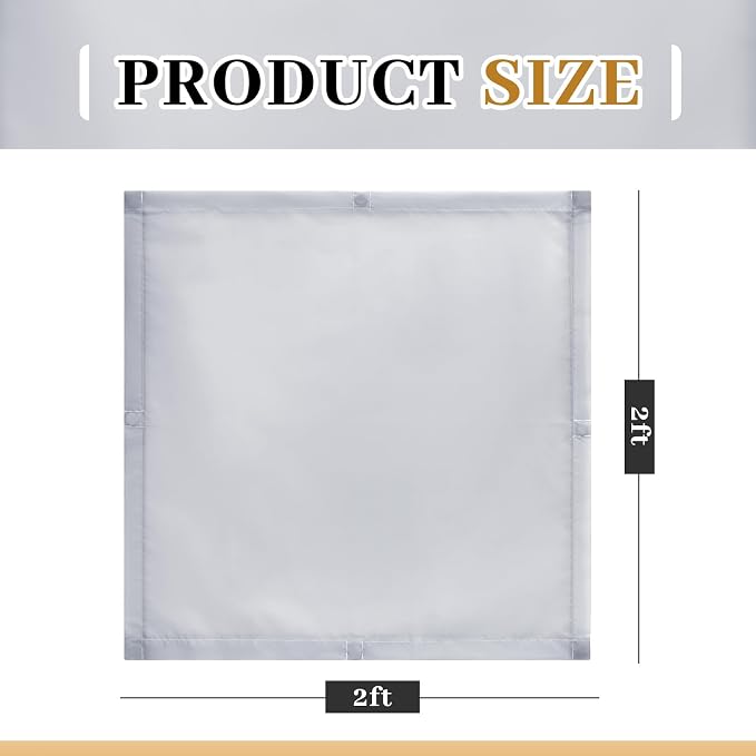 Baquler 2 Pcs 2 x 2 ft Fluorescent Light Covers - Image 2