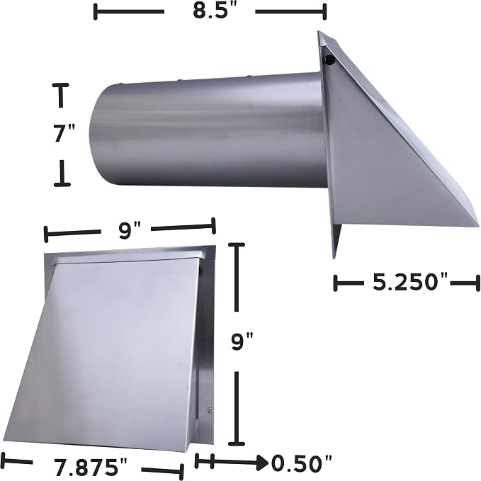 7 Inch Wall Vent Cap - Image 7