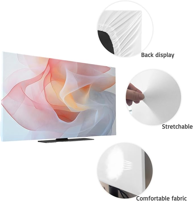Abstract Modernism Colorful Art Indoor TV Cover, Elastic TV Screen Protector - Image 7