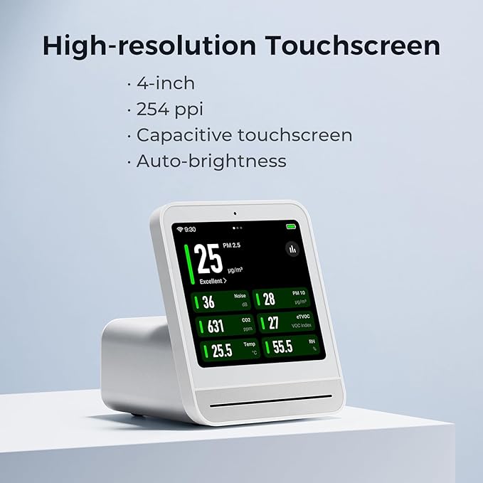Qingping Air Quality Monitor Gen 2, Air Quality Monitor Indoor Detects PM2.5 - Image 5