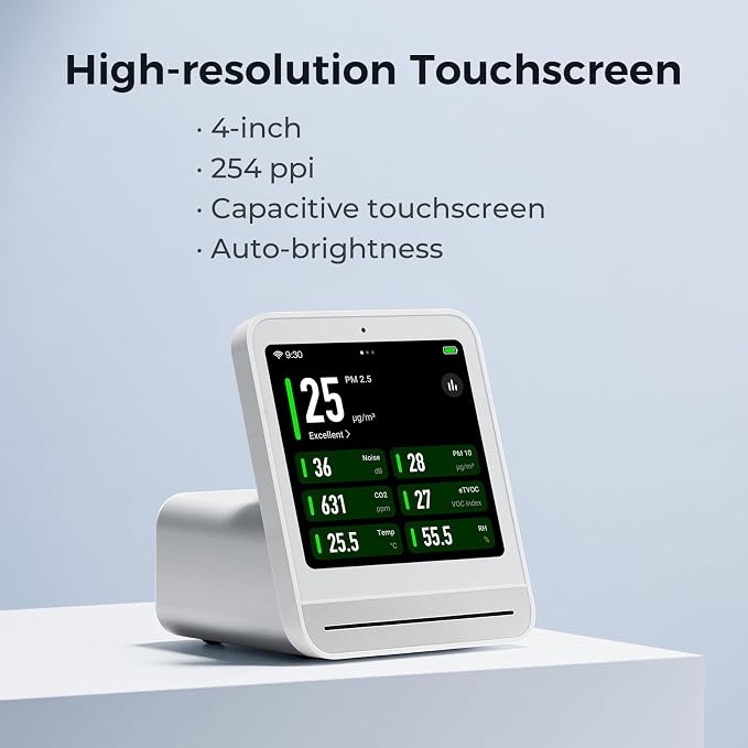 Qingping Air Quality Monitor Gen 2, Air Quality Monitor Indoor Detects PM2.5 - Image 5