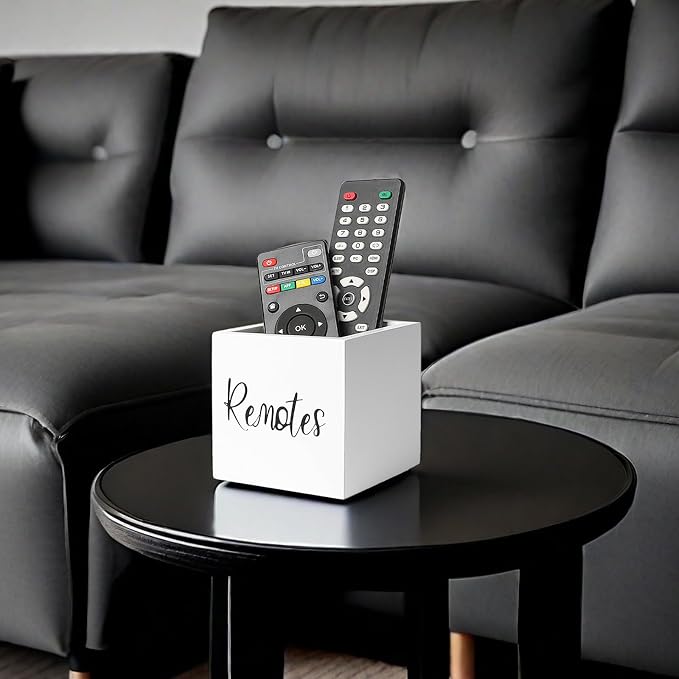 LBEMEY Wood Remote Control Holder, TV Remote Control Organizer - Image 9