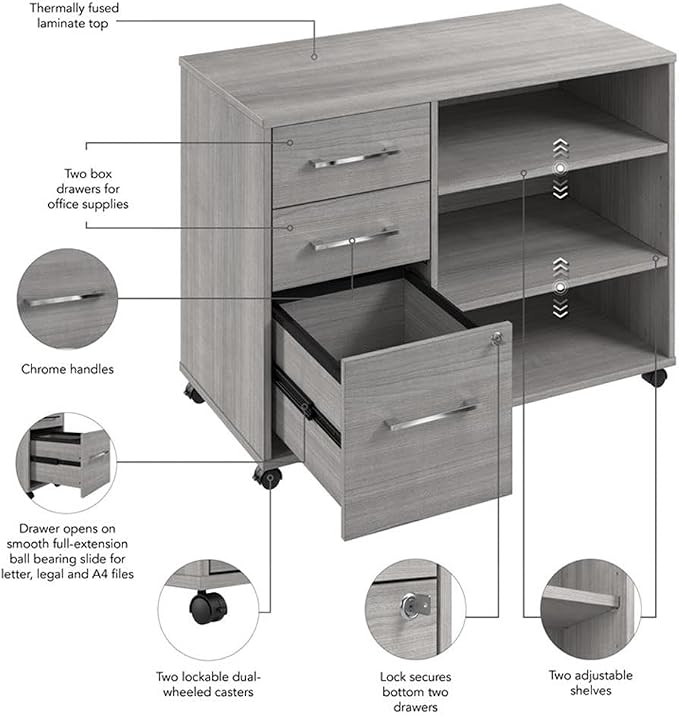 Bush Business Furniture Hustle Office Storage Cabinet - Image 6