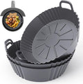 Round Silicone Air Fryer Liners 3Pack, Ninja AF101 & AF161 Silicone Liners by PIINTAUR