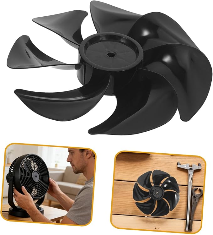 NUOBESTY Replacement Floor Fan Blade 7-Leaves 8.7-inch 22cm Black Plastic Air - Image 8