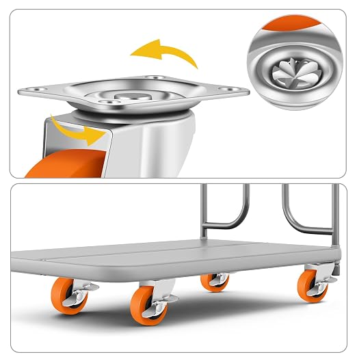 Caster Wheels, 3 Inch Casters Pack of 24, Locking Castors - Image 4