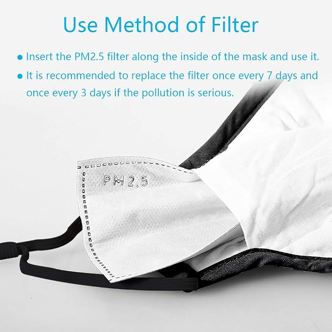 100 PCS PM2.5 Activated Carbon Face Mask Filter - Image 5