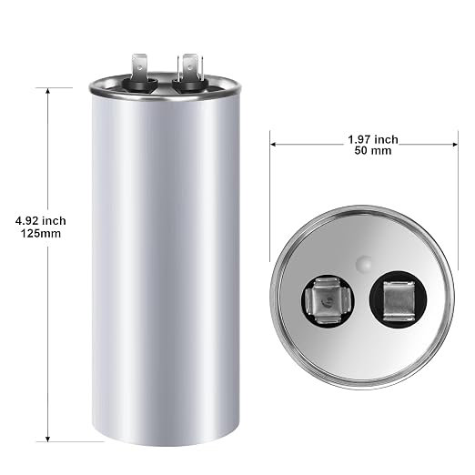 FOCSPROD 55 uF 55 MFD ±6% 370V/440V CBB65B AC Capacitor, Single Run Round - Image 2