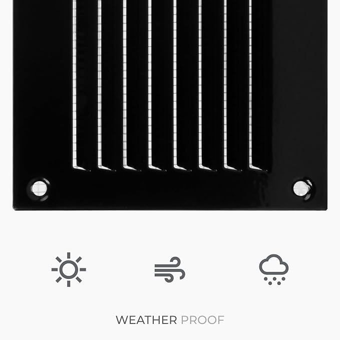 HVAC OV 8" x 4" Inch Black Metal Vent Cover – Ceiling Vents Covers - Image 5