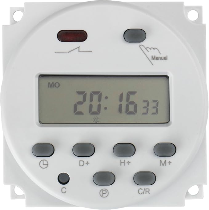 Baomain Digital LCD Programmable Timer CN101C Input 12V Output 12V DC/AC 16A by Baomain