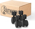 2" Wheel Diameter | Black Nylon Swivel Hooded Samson Twin Wheel Caster | U-Clip by OutwaterIndustries