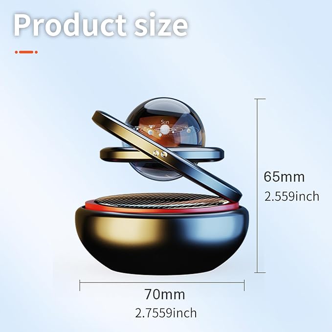 Kwak’s Solar-Powered Rotating Car Aromatherapy Auto-Spinning Ornament - Image 2