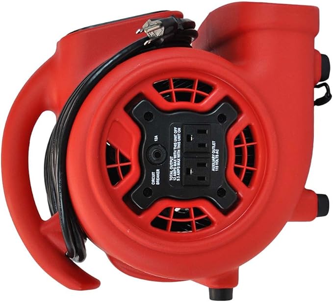 XPOWER P-230AT Mini Mighty 1/4 HP 925 CFM Centrifugal Air Mover, Carpet Dryer - Image 5