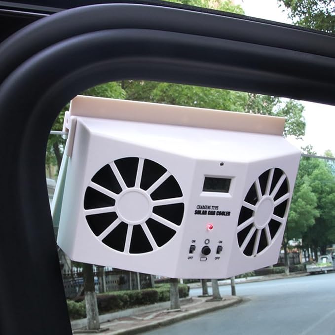 MACHSWON Solar Car Fan, Solar Powered Car Exhaust Fan, Car Radiator Energy - Image 7