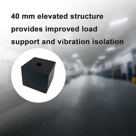 4 Pack-50x50x40 mm / 2"x2"x1.6" Thick Rubber Pad Anti Vibration Pads, Square - Image 5
