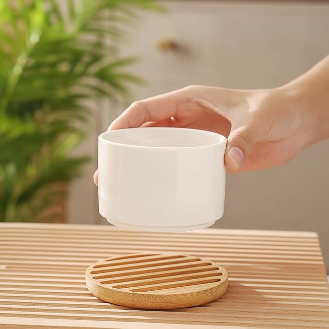 Decorative Container Ceramic Bamboo Indoor Planter Low Maintenance Air - Image 2