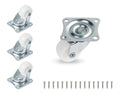 1" Low Profile Caster Wheels Set of 4, No Noise Casters by Cofufu