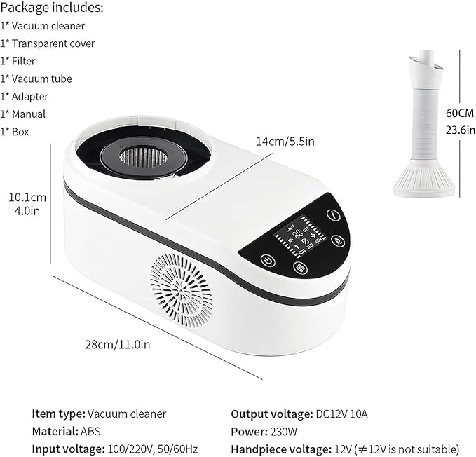 230w Dental Polishing Dust Collector, Nail Manicure Vacuum Cleaner, - Image 2