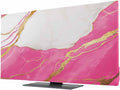 Elastic Indoor TV Cover 50" Dust Protector, Nature Marble Crack Yellow Lines by BEMIGO