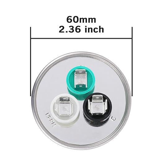 VEXUNGA 50/15 uF 50+15 MFD 370VAC or 440VAC Dual Run Start Round A/C Capacitor - Image 3
