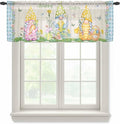 Easter Sheer Valances for Windows 42"x18", Light Filtering Kitchen Curtains by Unknown
