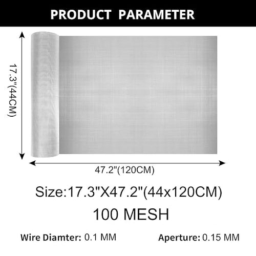 1 roll Stainless Steel Wire mesh 100 mesh, 304 Wire mesh, Suitable - Image 2