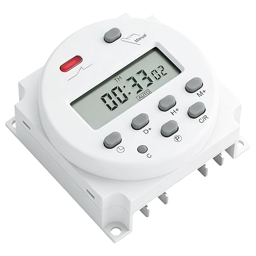 Timer Switch, DC/AC 12V 16Amp, Digital LCD Power Programmable Timer Time Relay - Image 6