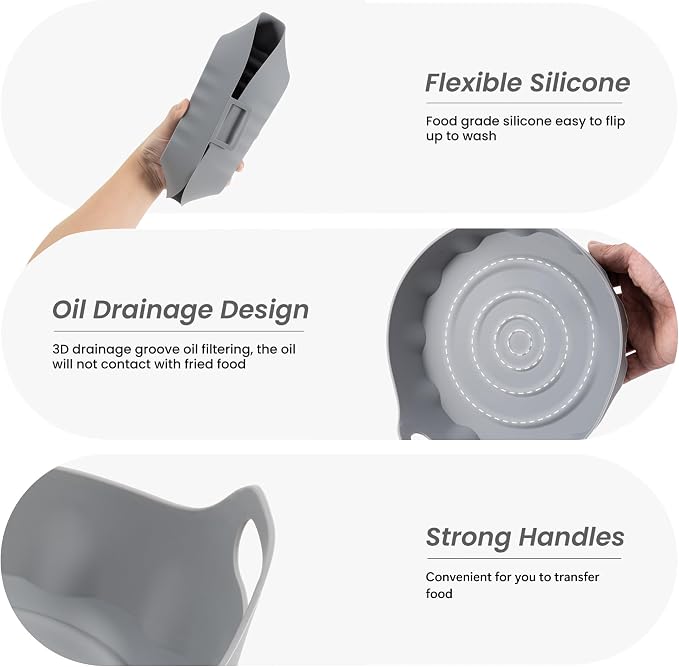Li&Zhao Silicone Air Fryer Liners Reusable - Image 6
