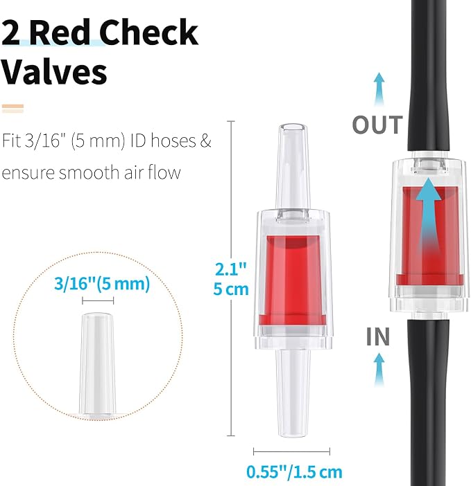 Pawfly 26 Feet Aquarium Air Tubing Standard 3/16" Airline Tubing Air Pump - Image 5