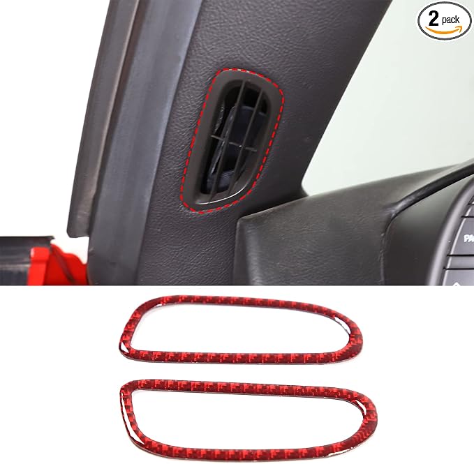 PIUGILH Carbon Fiber A-Pillar Air Vent Outlet Frame Panel Cover Trim Interior by PIUGILH
