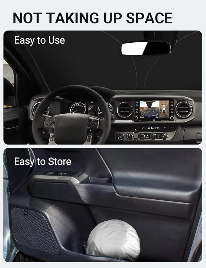 Proadsy 2026 Upgrade Front Windshield Sun Shade Foldable Sunshade Protector - Image 9