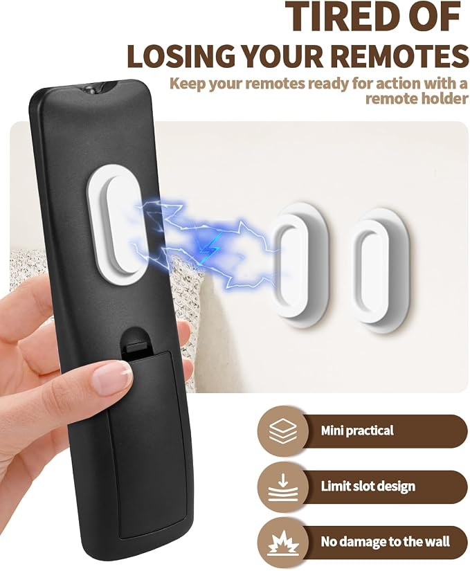 4 Pack Strong Magnetic Remote Control Holder, Self-Adhesive Silicone Remote - Image 4