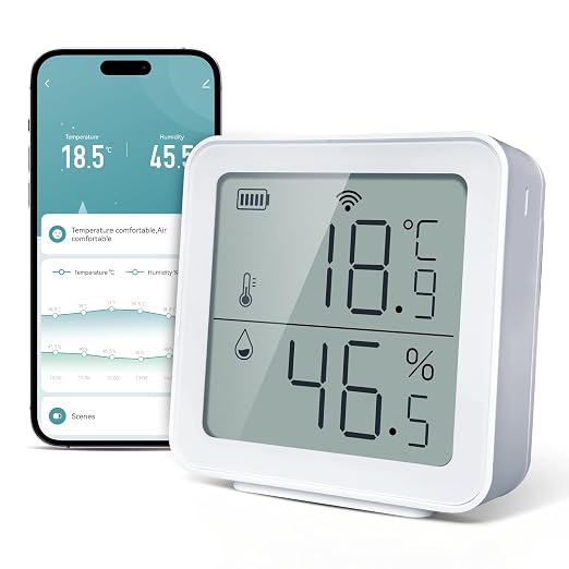 Smart WiFi Thermometer Hygrometer, Indoor Temp Humidity Monitor by Unknown
