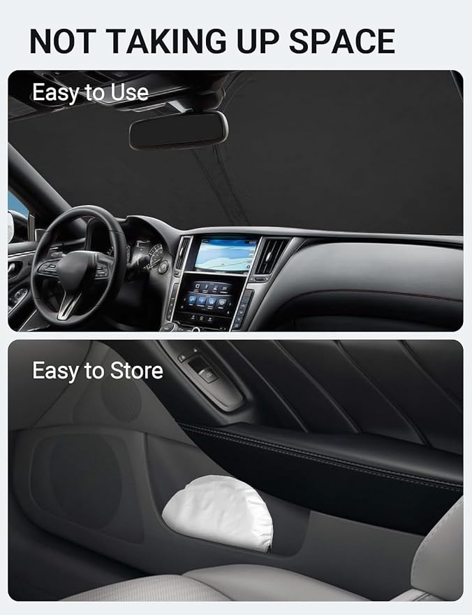 Proadsy 2026 Upgrade Front Windshield Sun Shade Foldable Sunshade Protector - Image 9