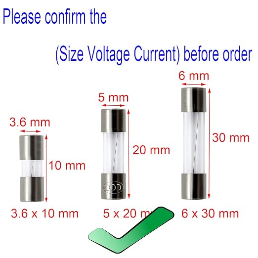 Pack of 10 pcs F15AL Fast-Blow Fuse 15A 250V Glass Fuses 0.2 x 0.79 inch / 5 x - Image 3
