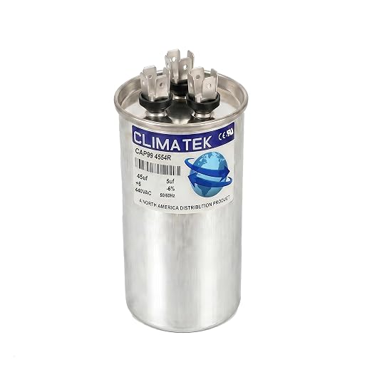 ClimaTek Round Capacitor Replaces Carrier # P291-4554RS | 45/5 uf MFD, 370/440 by ClimaTek