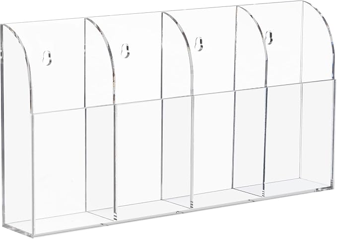 HBlife Acrylic Remote Holder Organizer, 4 Compartments by HBlife