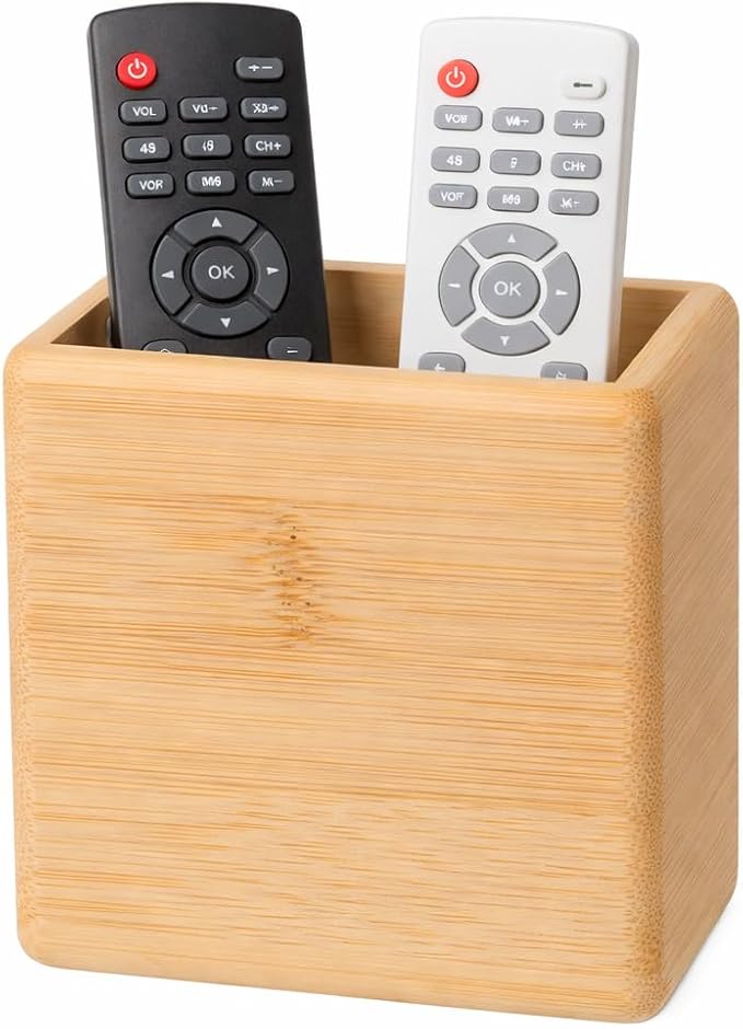 Garneck Bamboo Remote Control Holder Wall Mount by GARNECK